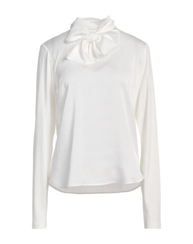 RIANI RIANI WOMAN TOP WHITE SIZE 12 VISCOSE, ELASTANE, POLYESTER 