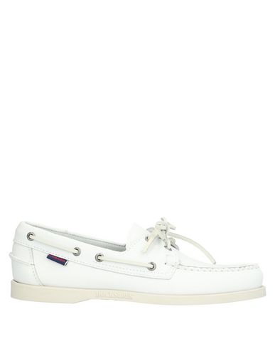 Sebago Docksides Man Loafers White Size 10 Soft Leather