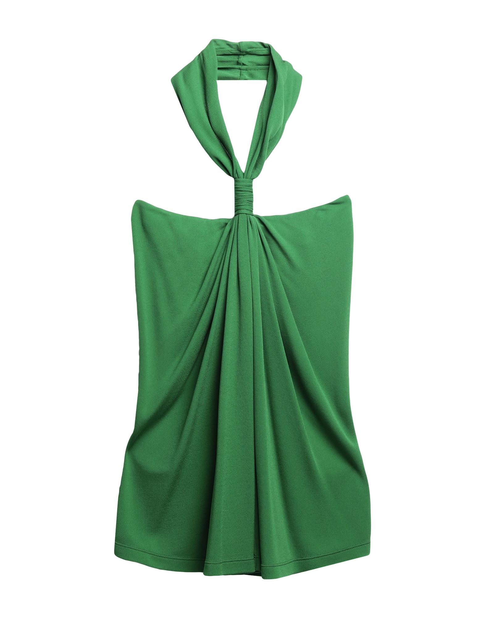Loewe Green Crepe Top With Twisted Knot In Green