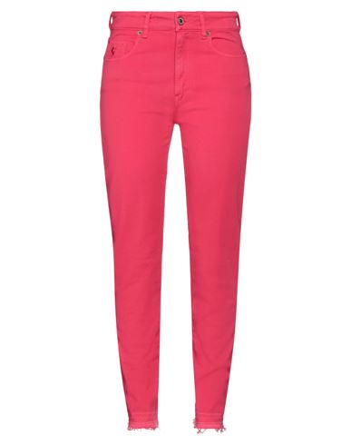 Avantgar Denim By European Culture Woman Pants Garnet Size 32 Cotton, Polyester, Rubber In Red