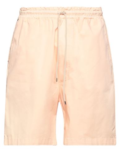 White Over Man Shorts & Bermuda Shorts Apricot Size Xl Cotton In Orange