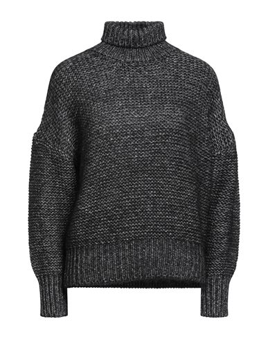 Sly010 Woman Turtleneck Charcoal Size 8 Polyester, Alpaca Wool, Polyamide, Wool In Grey