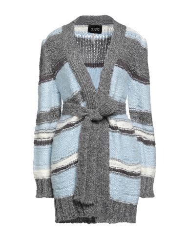 Sly010 Woman Cardigan Sky Blue Size 10 Acrylic, Mohair Wool, Polyamide