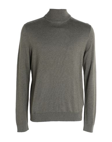 Selected Homme Man Turtleneck Military Green Size Xl Pima Cotton