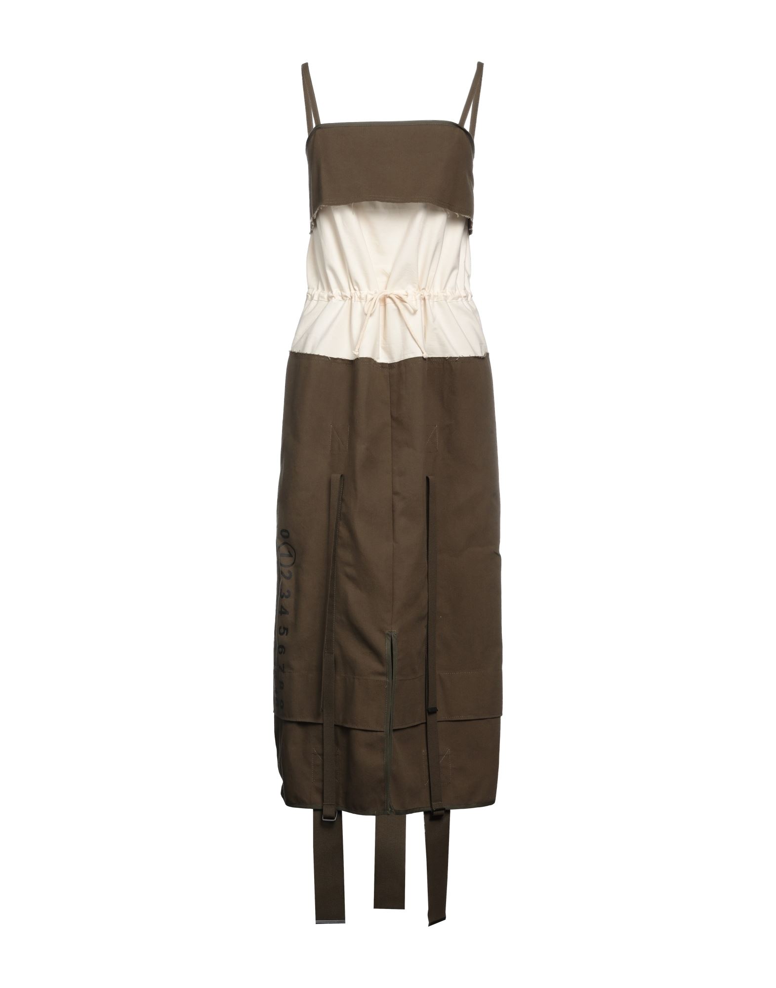 MAISON MARGIELA MAISON MARGIELA WOMAN MIDI DRESS MILITARY GREEN SIZE 6 COTTON 