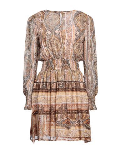 Rebel Queen Woman Mini Dress Mustard Size 10 Viscose In Yellow