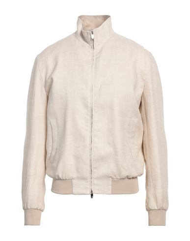 Man Coat Beige Size 46 Polyester