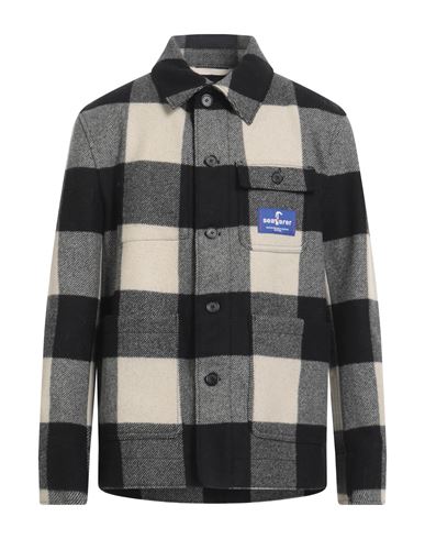 The Seafarer Man Shirt Black Size 42 Wool, Polyamide