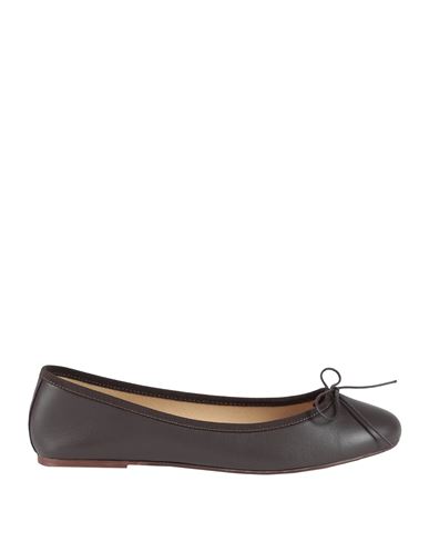 Ballerette Colonna Woman Ballet Flats Dark Brown Size 12 Soft Leather