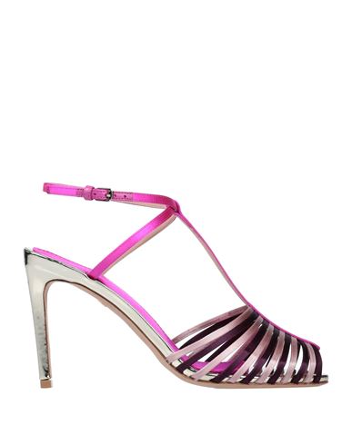 Giambattista Valli Woman Sandals Fuchsia Size 10 Soft Leather In Pink