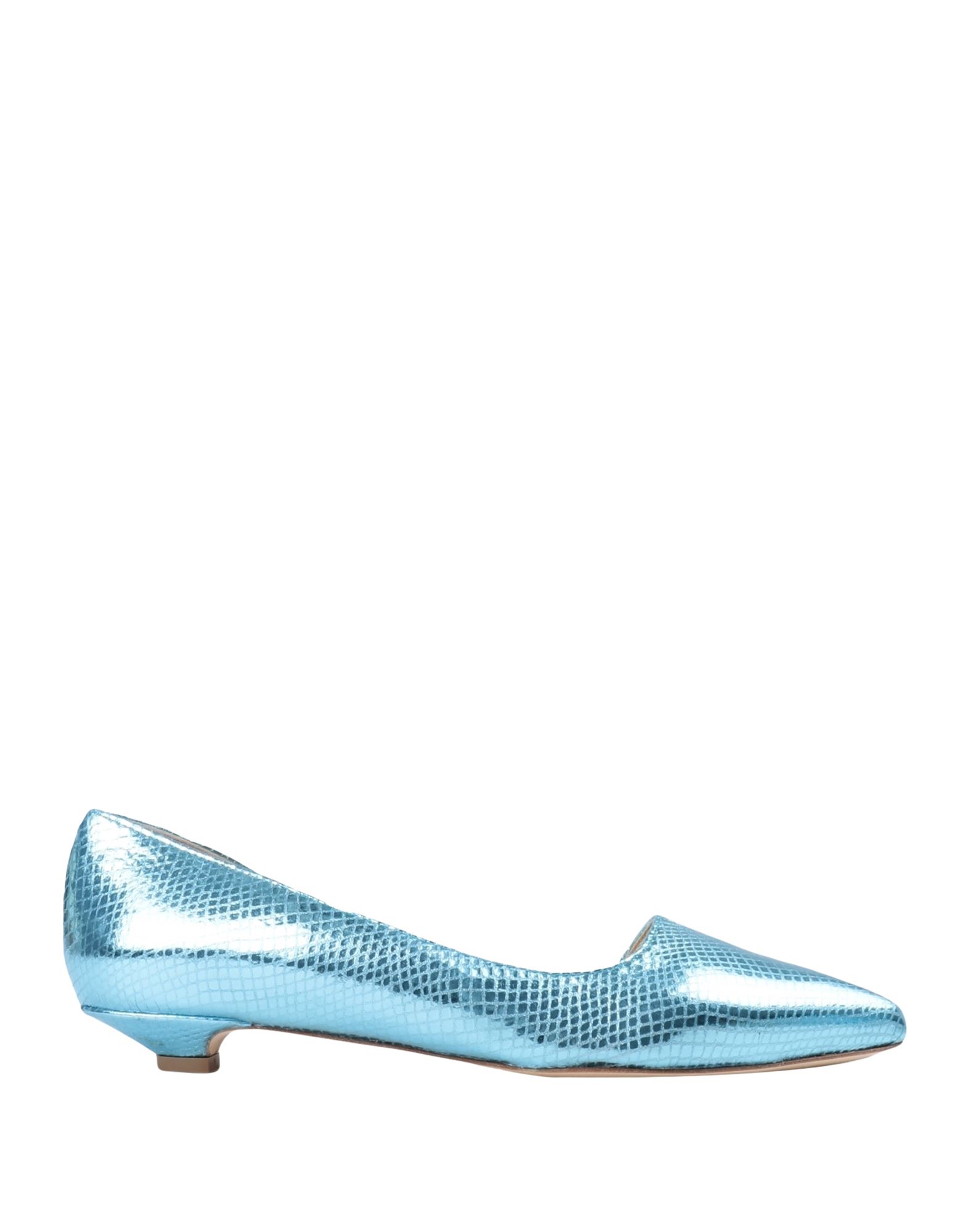 L'arianna Woman Ballet Flats Sky Blue Size 7 Soft Leather