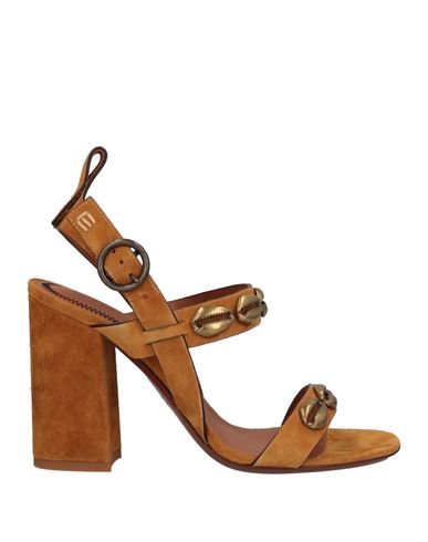 Etro Woman Sandals Marigold Size 9 Leather In Yellow