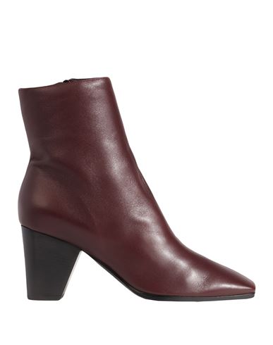 Woman Ankle boots Burgundy Size 8 Leather