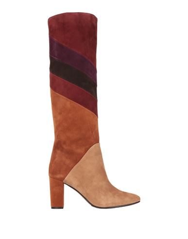 L'arianna Woman Boot Camel Size 8 Leather In Beige