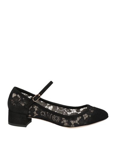 Dolce & Gabbana Woman Pumps Black Size 5 Leather, Textile Fibers