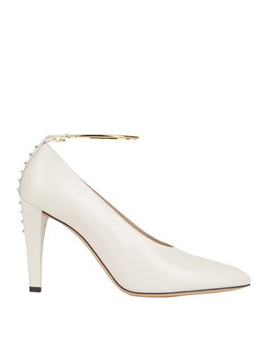 Fendi Woman Pumps Light Grey Size 10 Leather