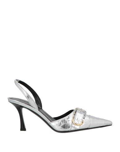 GIVENCHY GIVENCHY WOMAN PUMPS SILVER SIZE 7 LEATHER 