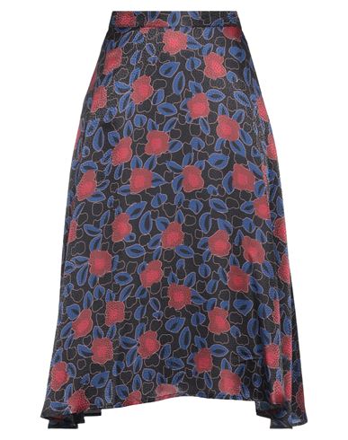 Rosso35 Woman Midi Skirt Black Size 6 Viscose, Silk