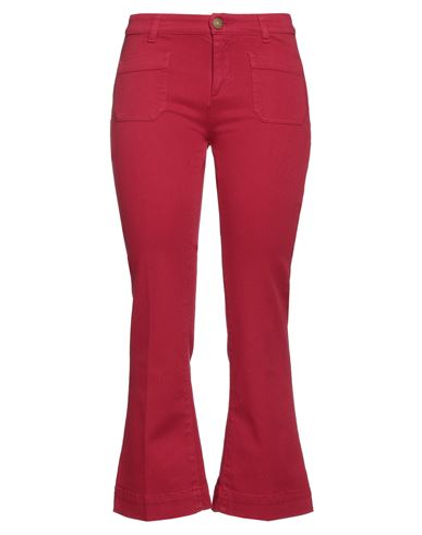THE SEAFARER THE SEAFARER WOMAN PANTS RED SIZE 27 COTTON, ELASTANE 