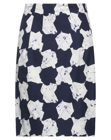 Jil Sander Woman Midi Skirt Midnight Blue Size 14 Cotton