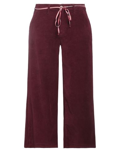 Rinascimento Woman Pants Burgundy Size Xs Cotton, Elastane In Red
