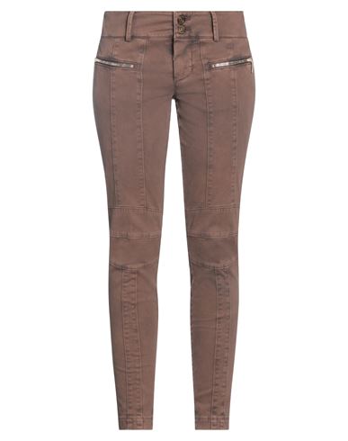The Seafarer Woman Pants Brown Size 6 Cotton, Elastane