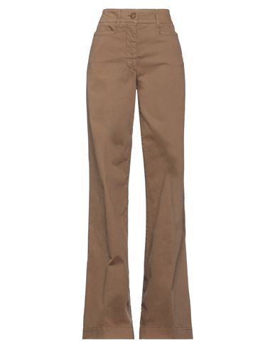 The Seafarer Woman Pants Khaki Size 8 Cotton, Elastane In Beige