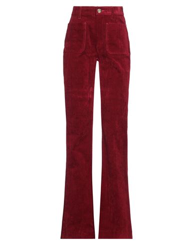 The Seafarer Woman Pants Burgundy Size 31 Cotton, Viscose, Elastane In Red