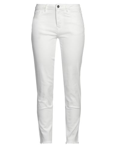 Rebel Queen By Liu •jo Woman Jeans White Size L Cotton, Elastane