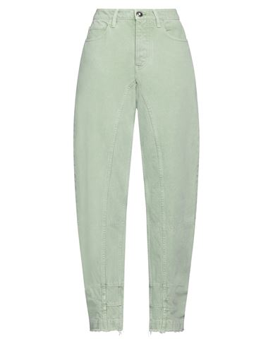 Jil Sander Woman Jeans Light Green Size 4 Cotton In Green