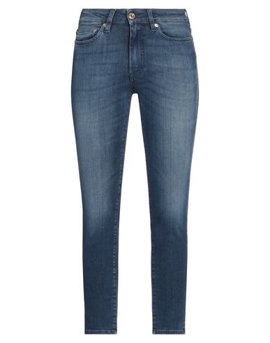 THE SEAFARER THE SEAFARER WOMAN JEANS BLUE SIZE 29 COTTON, POLYESTER, ELASTANE 