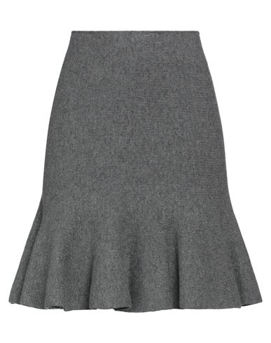 JIL SANDER JIL SANDER WOMAN MINI SKIRT GREY SIZE 10 WOOL, CASHMERE 