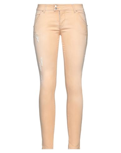 Woman Pants Pastel blue Size 24 Cotton, Elastane