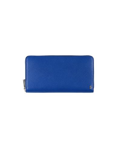 Serapian Man Wallet Blue Size - Soft Leather In Blue