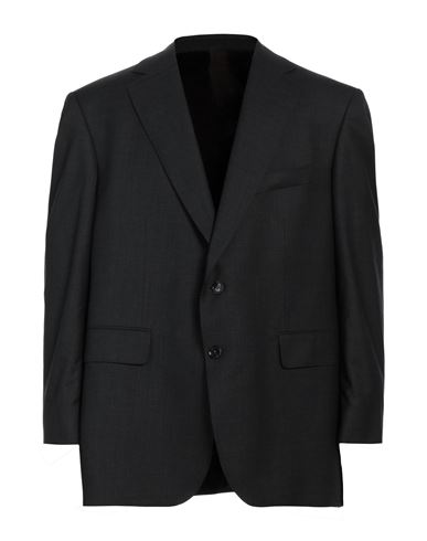 Scabal® Scabal Man Suit Jacket Black Size 50 Virgin Wool In Grey